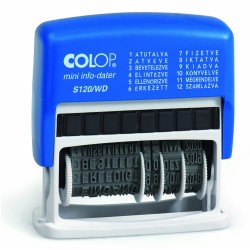 COLOP Mini-Info-Dater S 120/WD dátumbélyegző 12 irodai kifejezéssel